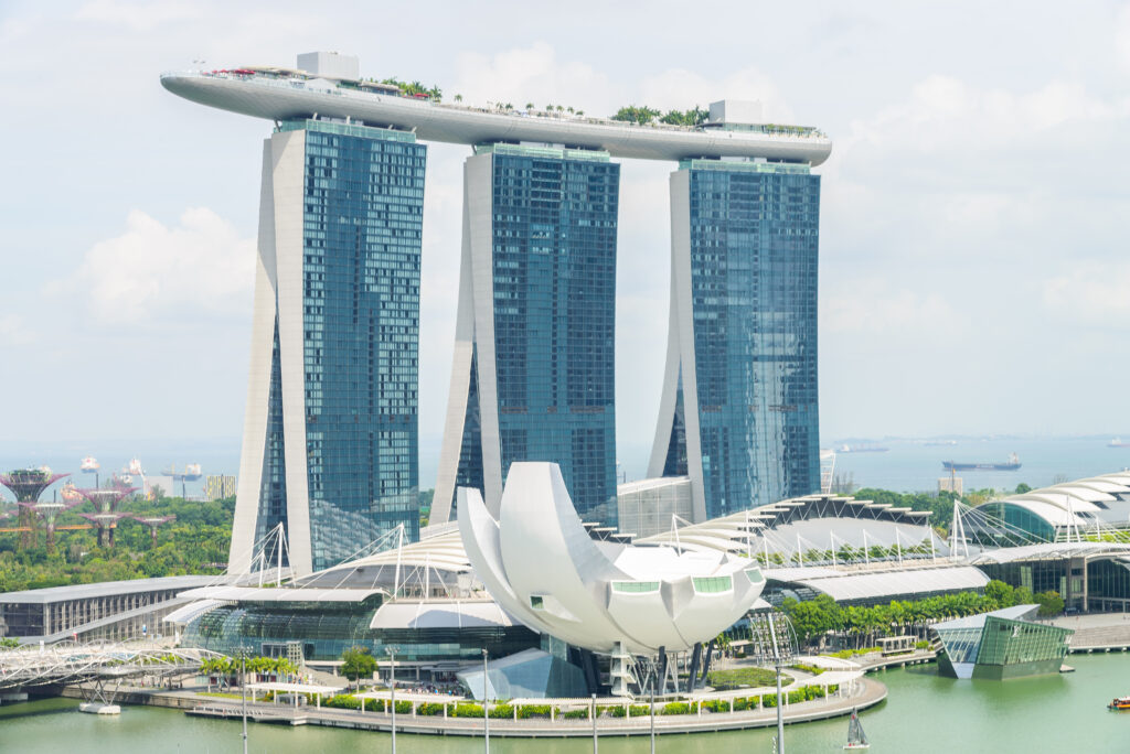 Marina bay sand building at singapore